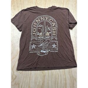 Johnny Cash Shirt XL I've Been Everywhere Man Country Band Tour Retro Acid Boxy